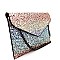 F9065-LP Multi-Color Glitter Envelope Clutch