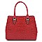 Glossy Crocodile Top Handle Satchel