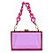 Acrylic Chain Handle See Thru Crossbody Clutch