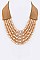 Posh Multi-Layer Beads Leather Back Necklace LA-N5977