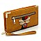 Fashionable  Bee Striped Clutch Wallet Wristlet