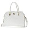 Classic Design V- Accent Triple Compartment Bag