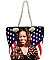 Obama printed large canvas Shopper / Beach tote bag JP-FC00774