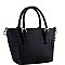 Fashionable Side Pocket Accent Belted 2-Way Medium Satchel MH-FC19123