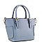 Fashionable Side Pocket Accent Belted 2-Way Medium Satchel MH-FC19123