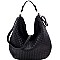 Fashionable Woven Front Single Strap 2-Way Hobo MH-FC19218