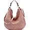 Fashionable Woven Front Single Strap 2-Way Hobo MH-FC19218