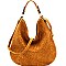 Fashionable Woven Front Single Strap 2-Way Hobo MH-FC19218