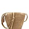 Fashionable Tassel Accent Woven Bucket Cross Body Messenger MH-FC19219