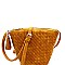 Fashionable Tassel Accent Woven Bucket Cross Body Messenger MH-FC19219