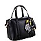 Fashionable Scarf Accent Medium 2-Way Boston Satchel MH-FC19486