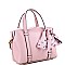 Fashionable Scarf Accent Medium 2-Way Boston Satchel MH-FC19486