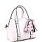 Fashionable Scarf Accent Medium 2-Way Boston Satchel MH-FC19486