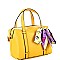 Fashionable Scarf Accent Medium 2-Way Boston Satchel MH-FC19486