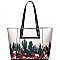 2 IN 1 FRIDA KAHLO CACTUS SERIES SHOPPER TOTE