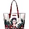 2 IN 1 FRIDA KAHLO CACTUS SERIES SHOPPER TOTE