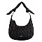 David Jones Paris Quilted Hobo Bag