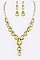 BRIDAL CRYSTAL TEARDROP NECKLACE SET