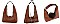 Chain Accent Tall Hobo-Shoulder Bag