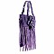 Raised Flower Fringe Hobo-Bag