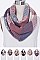 Pack of 12 Stylish Mix Color Infinity Scarf Set
