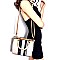 FGZ6271-LP Handle Accent Plaid Print Medium Satchel