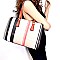 FGZ6272-LP Checker Plaid Print Multi-Compartment Tote