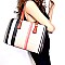 FGZ6272-LP Checker Plaid Print Multi-Compartment Tote