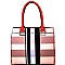 FGZ6278-LP Plaid Print 2 Way Structured Tote