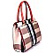 FGZ6278-LP Plaid Print 2 Way Structured Tote