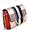 FGZ6282-LP Plaid Print Chain Accent Cross Body Shoulder Bag