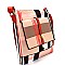 FGZ6340-LP Checker Plaid Print Large Messenger