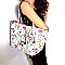 FL6001-LP Flower Print Reversible 2 in 1 Tote