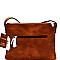 Tassel Accent Braided Multi-Pocket Shoulder Bag MH-FN0001