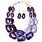 FS0520-LP Colorful Gem Necklace SET