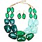 FS0520-LP Colorful Gem Necklace SET