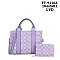 2-IN-1 Oval Print Quality Satchel Wallet Set