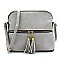 Fashion Tassel Zip Dome Crossbody Bag Satchel