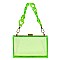 Acrylic Chain Handle See Thru Crossbody Clutch