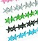 GLITTER STAR STUD EARRINGS - PACK OF 36 PAIR