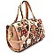 GS6494-LP Studded Flower Accent 2-Way Boston Satchel