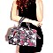 GS6494-LP Studded Flower Accent 2-Way Boston Satchel