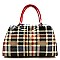 Classic Medium Size Print Patent Satchel