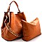 Chain Accented Bag In Bag Hobo