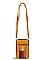 Queen-Bee Multi-Compartment Stripe Cell Phone - Crossbody Bag