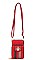 Queen-Bee Multi-Compartment Stripe Cell Phone - Crossbody Bag