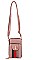 Queen-Bee Multi-Compartment Stripe Cell Phone - Crossbody Bag