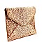 HD2796-LP  Allover Glitter Accent Envelope Clutch