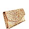 HD2972-LP Allover Glitter Flap Clutch