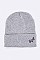 Trendy OOPS Patch Cuff Rib Beanie LA-MKH35130